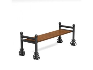 Ławka stalowa bez oparcia