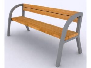 Ławka stalowa z oparciem