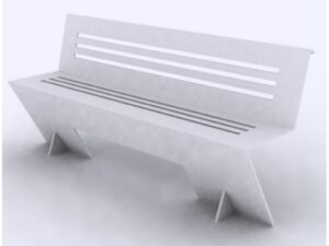 Ławka stalowa z oparciem