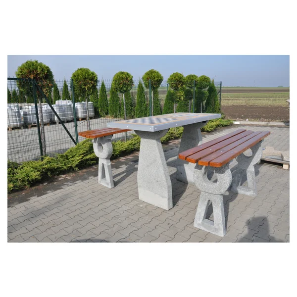 Betonowy stół do gry w szachy/chińczyka - obrazek 2